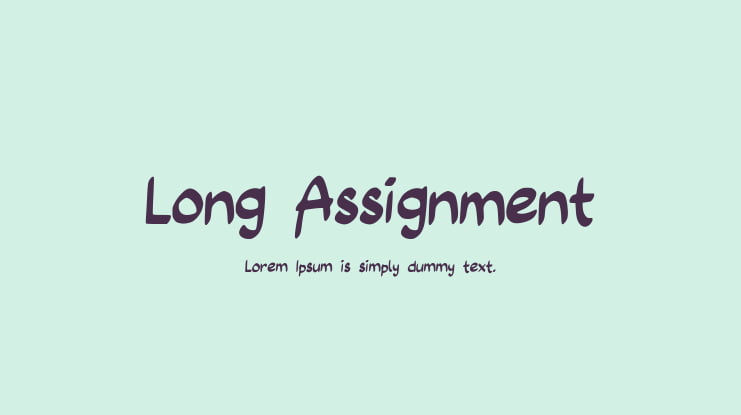 Long_Assignment Font