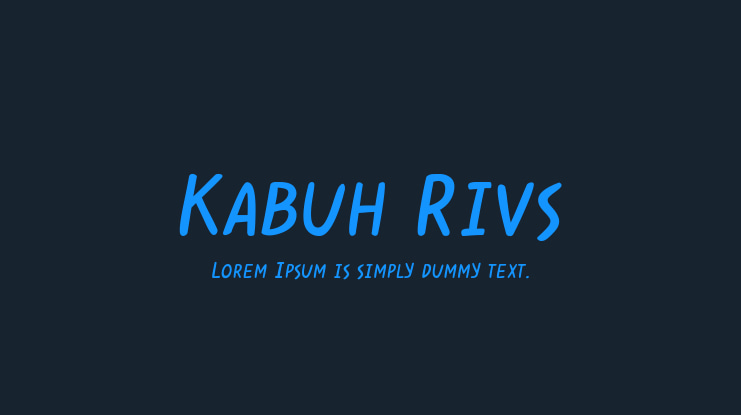 Kabuh Rivs Font