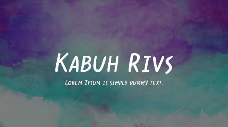 Kabuh Rivs Font
