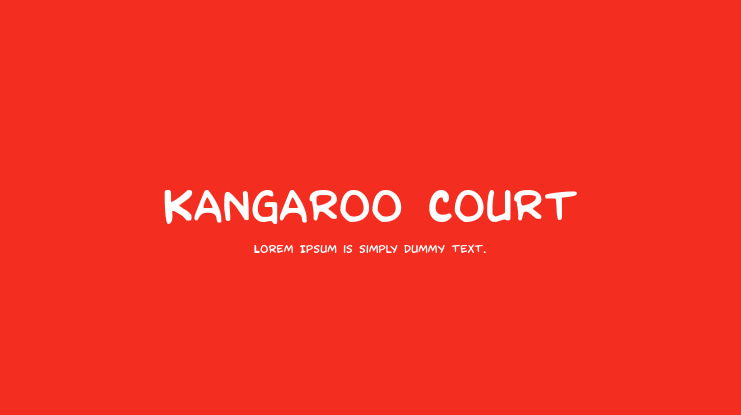 Kangaroo Court Font Family