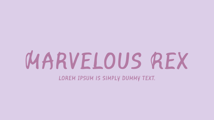 Marvelous Rex Font Family