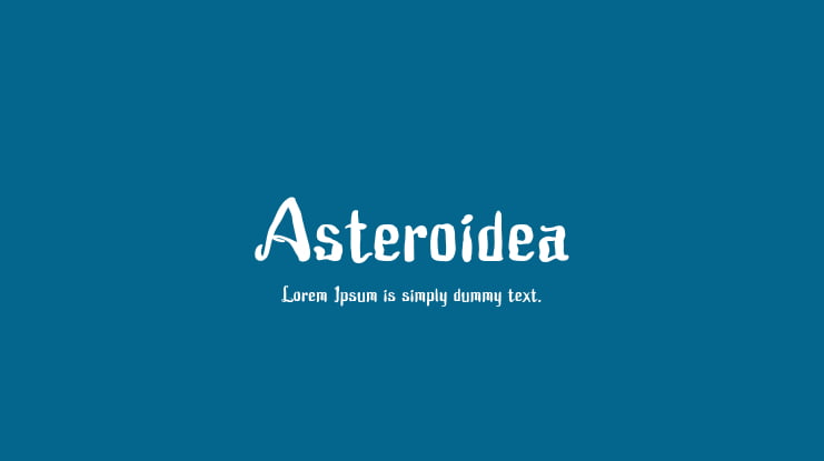 Asteroidea Font