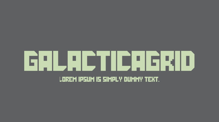 GalacticaGrid Font