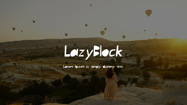 LazyBlock Font
