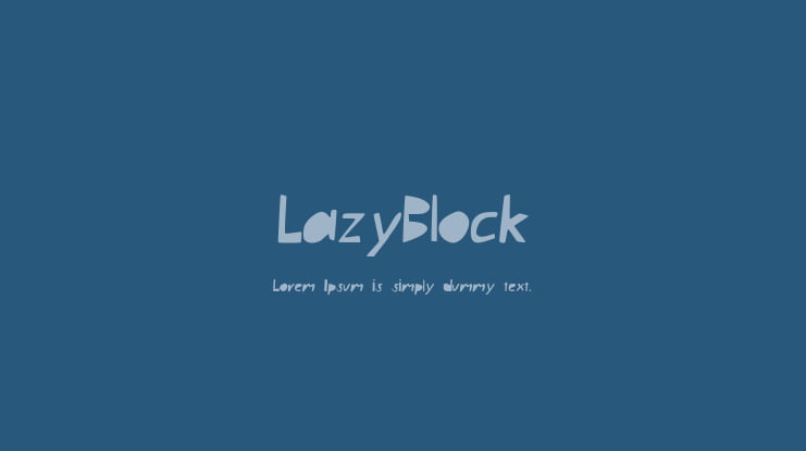LazyBlock Font