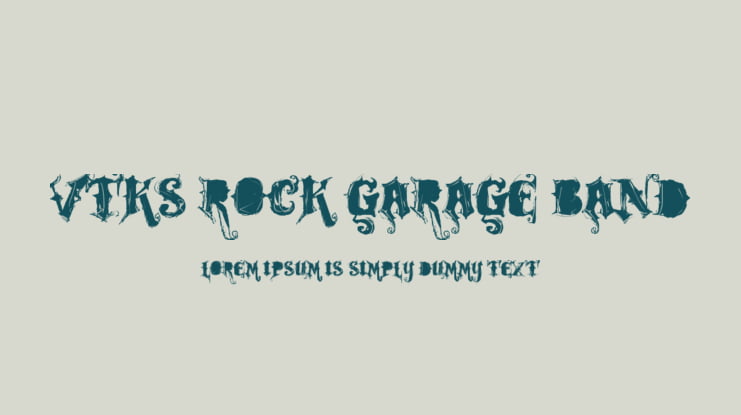 VTKS Rock Garage Band Font