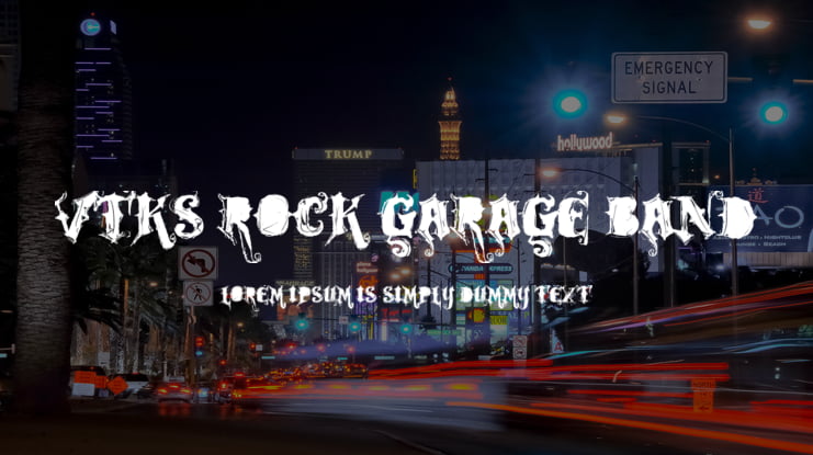 VTKS Rock Garage Band Font