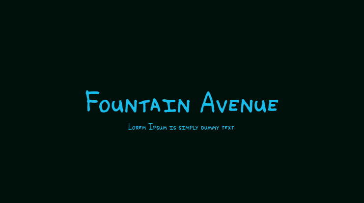 Fountain Avenue Font