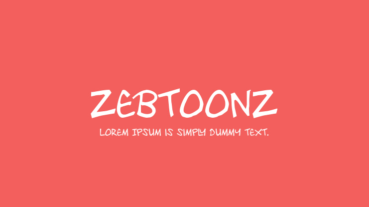 Zebtoonz Font Family