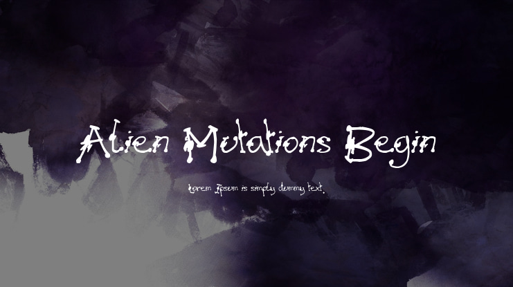 Alien Mutations Begin Font