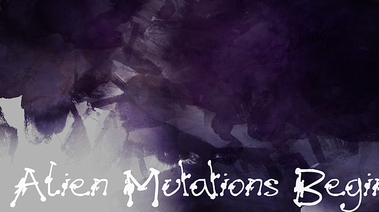 Alien Mutations Begin Font