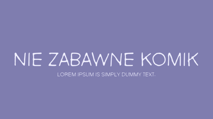 Nie Zabawne Komik Font