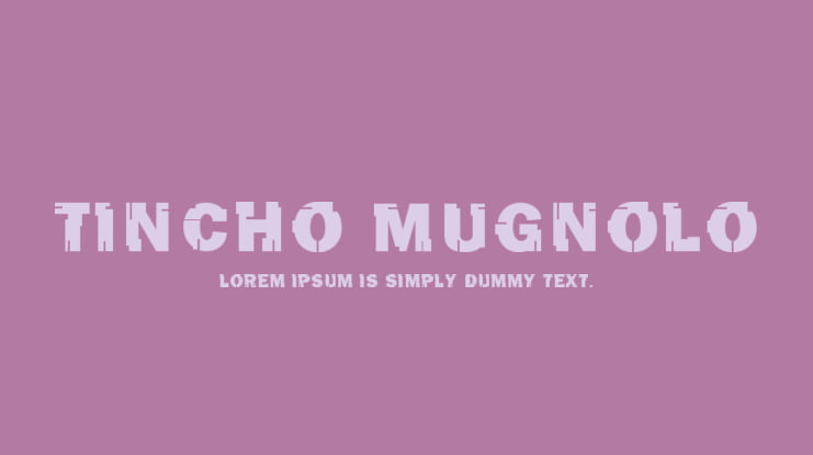 Tincho Mugnolo Font