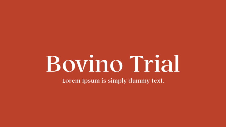 Bovino Trial Font Family