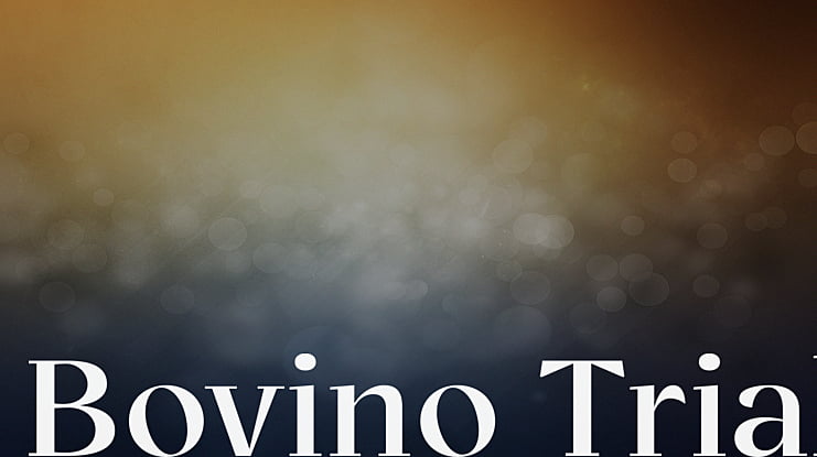Bovino Trial Font Family