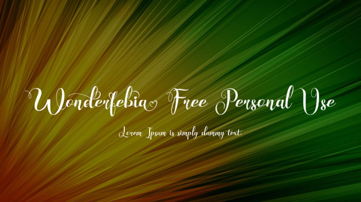 Wonderfebia Free Personal Use Font