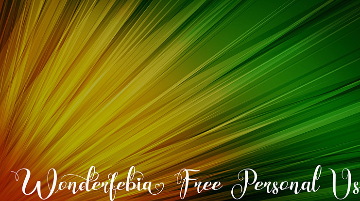 Wonderfebia Free Personal Use Font