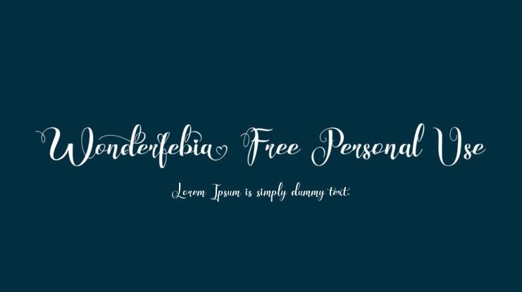 Wonderfebia Free Personal Use Font