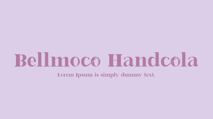 Bellmoco Handcola Font