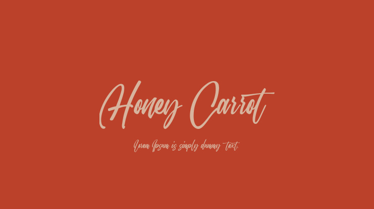 Honey Carrot Font