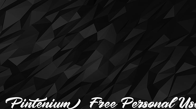 Pintenium  Free Personal Use Font