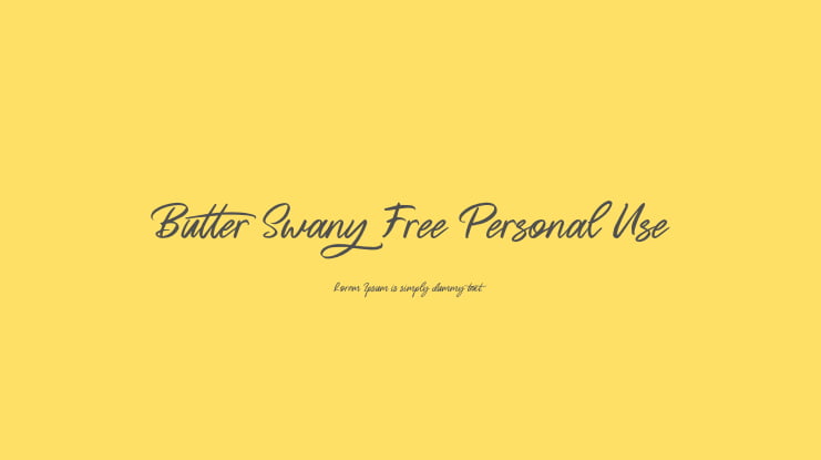 Butter Swany Free Personal Use Font