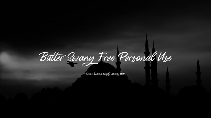 Butter Swany Free Personal Use Font