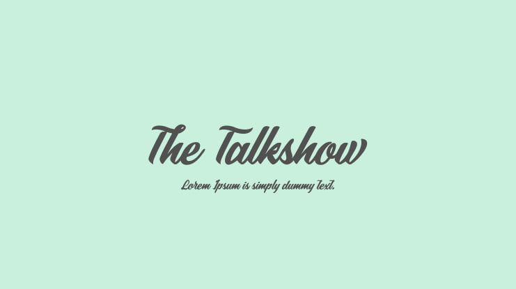The Talkshow Font