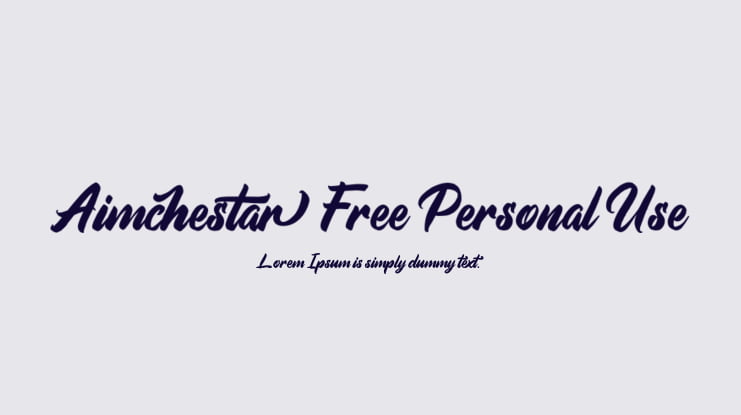 Aimchestar Free Personal Use Font