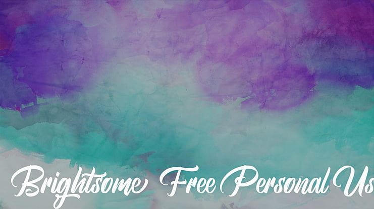 Brightsome  Free Personal Use Font