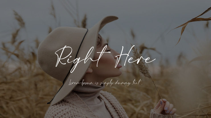 Right Here Font