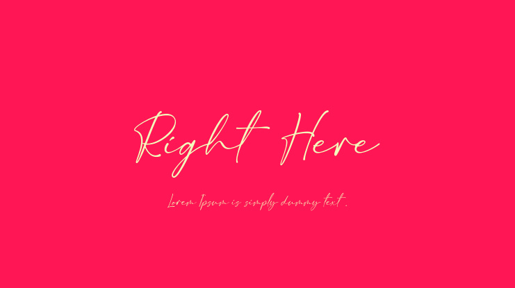 Right Here Font