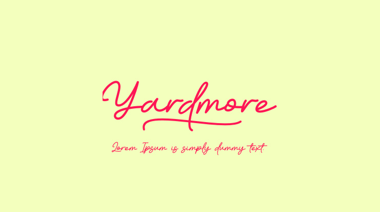 Yardmore Font