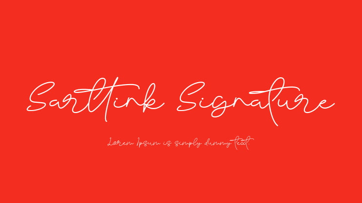 Sarttink Signature Font