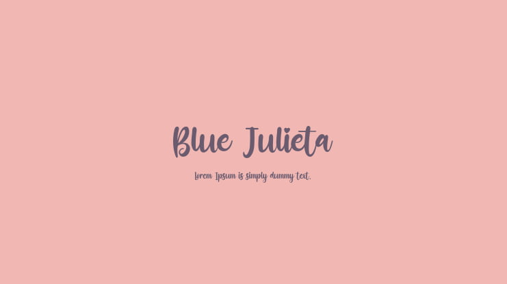 Blue Julieta Font Family