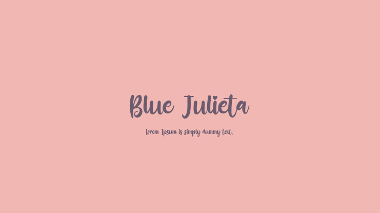 Blue Julieta Font Family