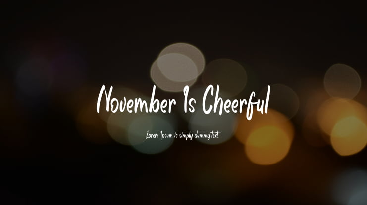November Is Cheerful Font
