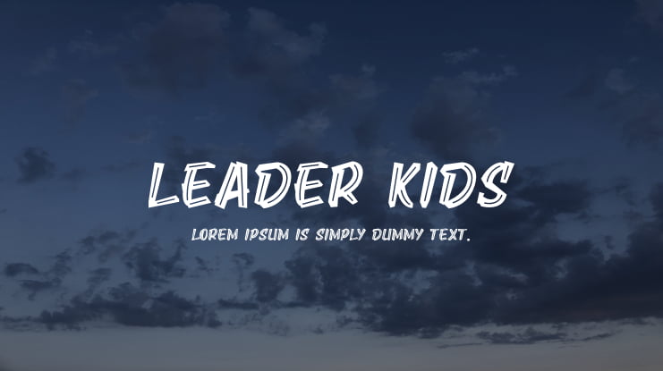 Leader Kids Font