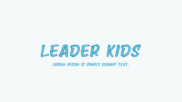 Leader Kids Font
