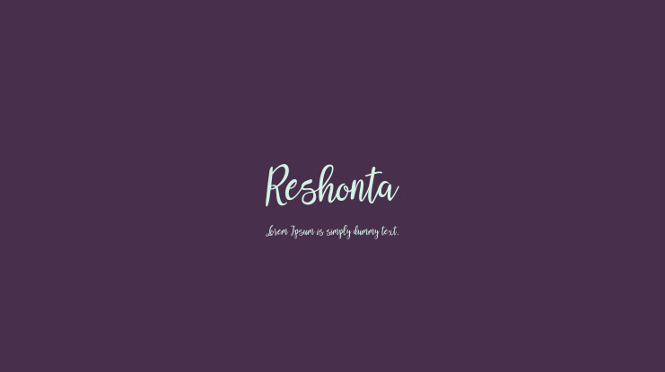 Reshonta Font