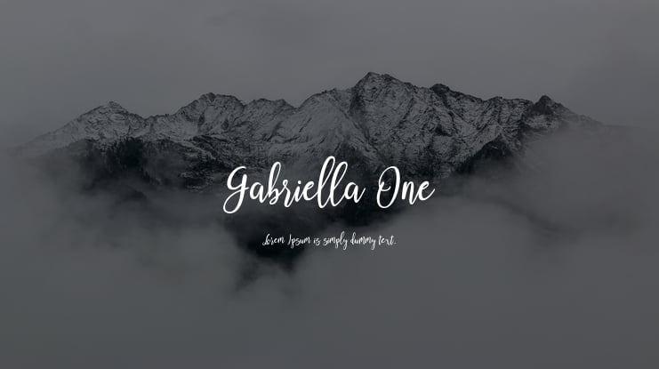 Gabriella One Font