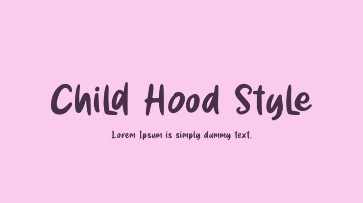 Child Hood Style Font