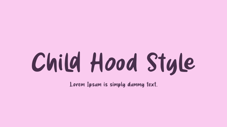 Child Hood Style Font