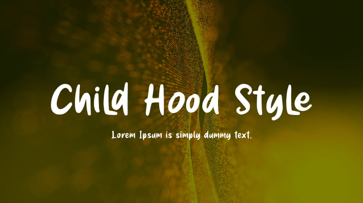 Child Hood Style Font