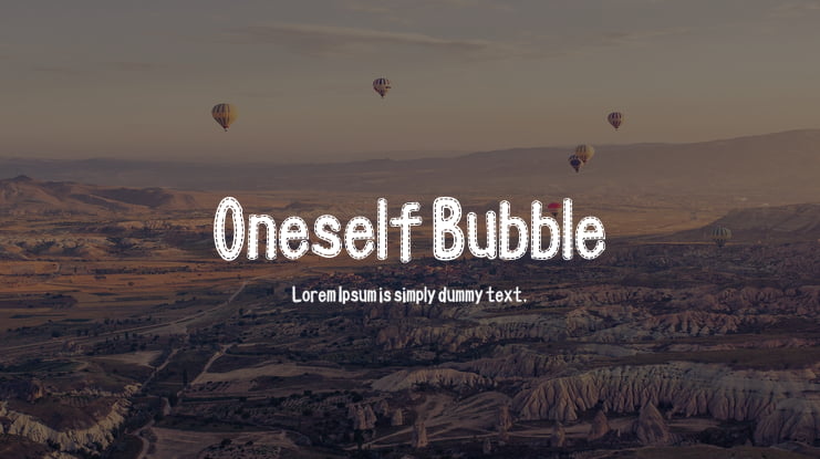 Oneself Bubble Font