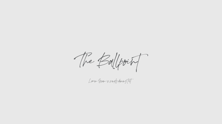 The Ballpoint Font