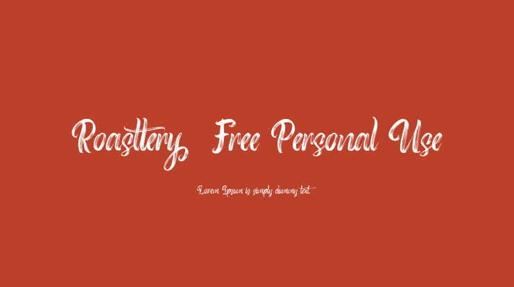 Roasttery  Free Personal Use Font