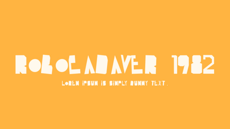Robocadaver 1982 Font