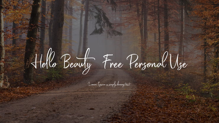 Hello Beauty  Free Personal Use Font