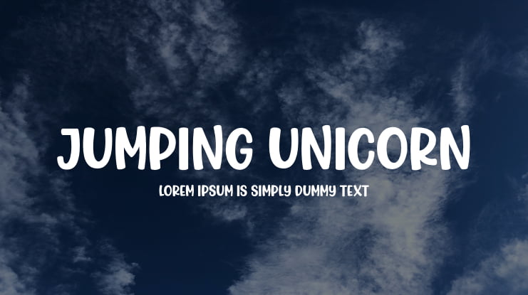 Jumping Unicorn Font